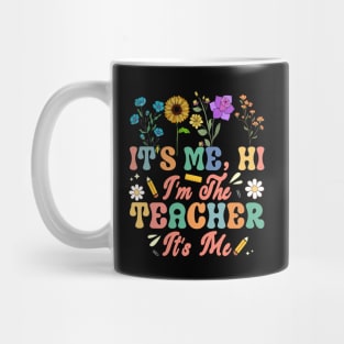 It's me hi I'm the teacher it's me vintage retro groovy Mug